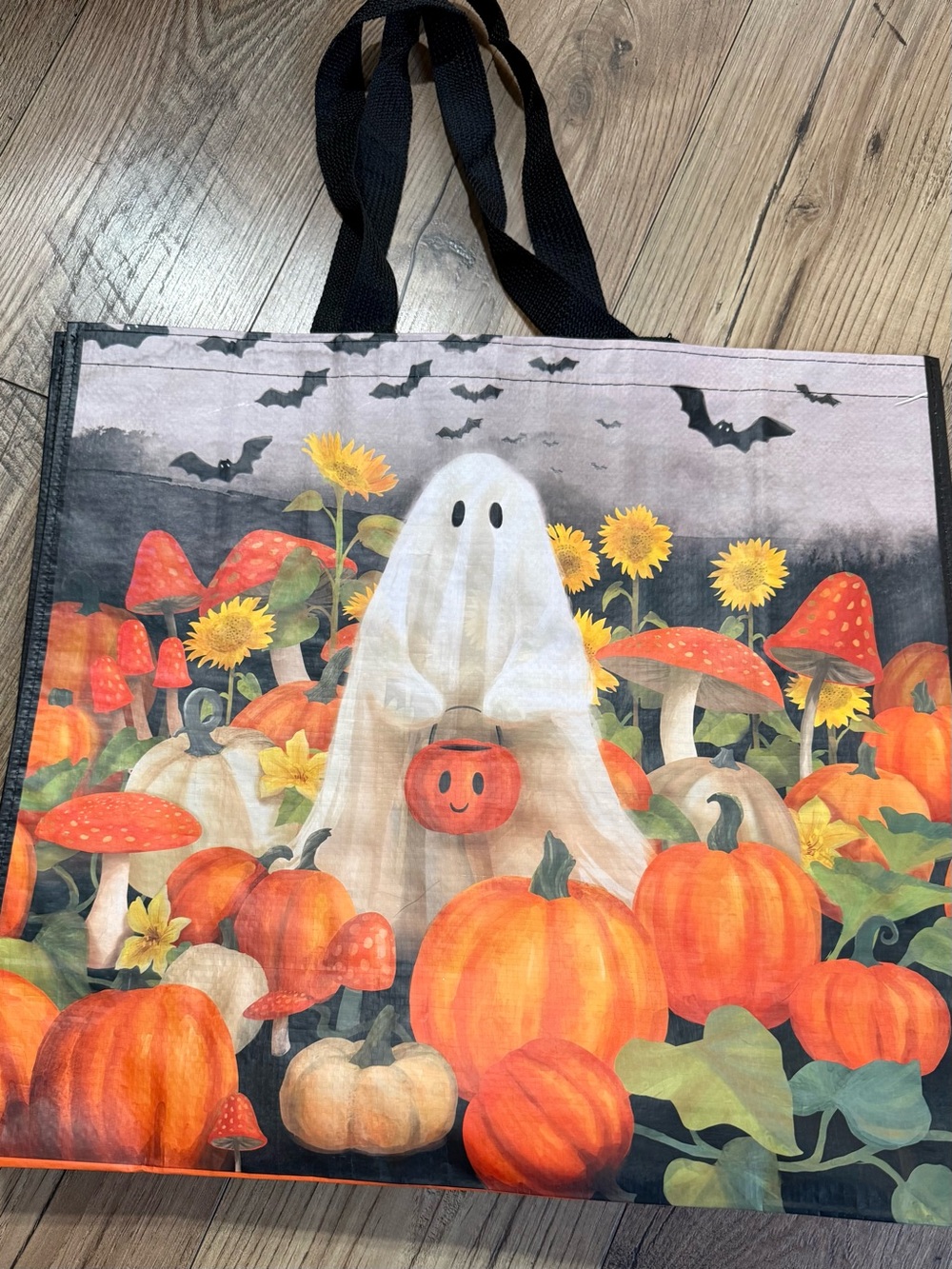 Marshalls👻Ghost Pumpkins🎃Sunflower🌻🦇Reusable Tote Halloween